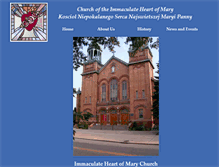 Tablet Screenshot of immaculateheartchurch.org